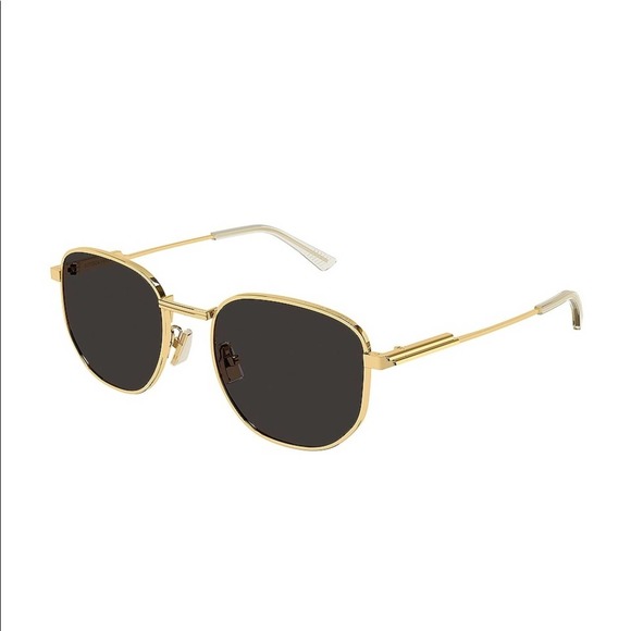 Bottega Veneta Accessories - NEW Bottega Veneta Metal Pantos Sunglasses in Shiny Gold & Solid Grey